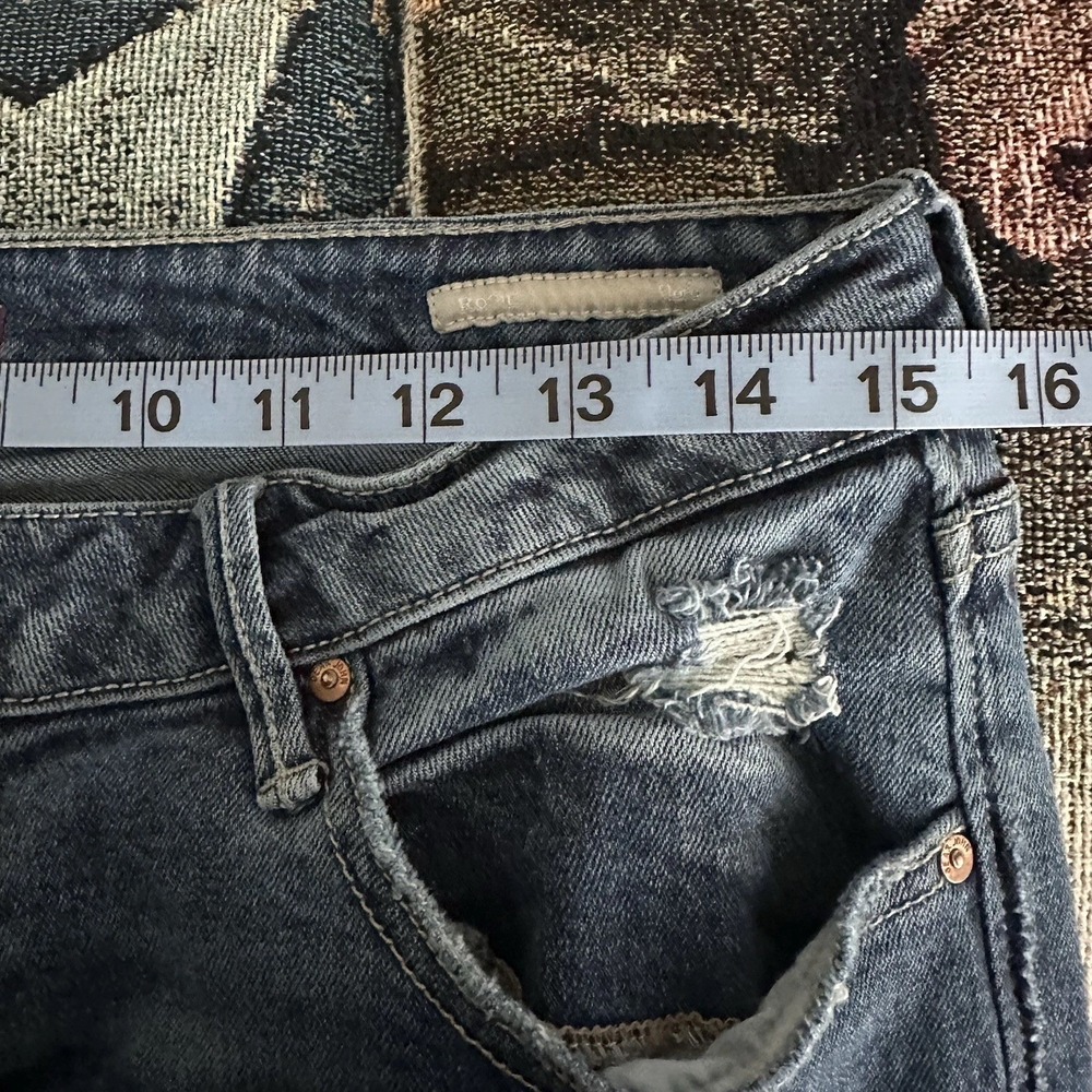 Dear John Rosie Flare Jeans Women's Size 30 Medium Wash Distressed Stretch Denim - Picture 11 of 13